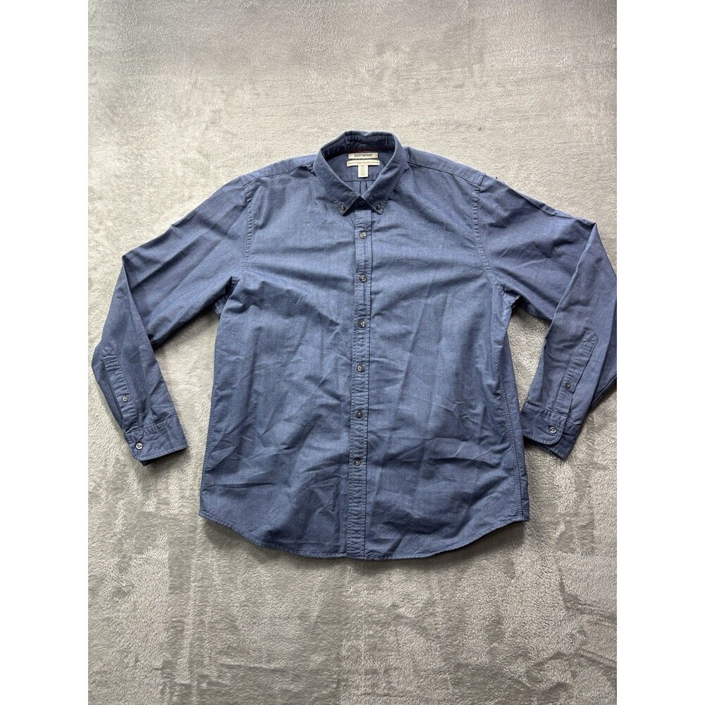 Goodthreads Men’s XL Chambray Button Down Shirt Blue Long Sleeve
